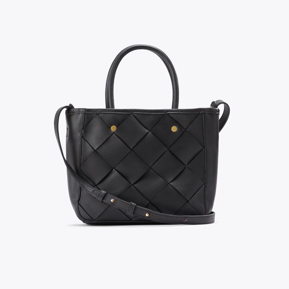 Nisolo Black Carry-All Handwoven Satchel